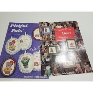 sentiments that bear repeat book 1 &pitiful pals book 3 cross stitching 3324*